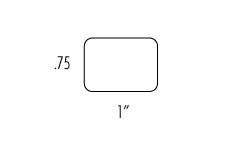 1" x 0.75" Direct Thermal, Full Adhesive (#1473)