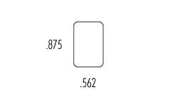 0.562" x 0.875", Thermal Transfer, Full Adhesive (#1309)